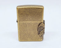 New 2000 Harley Davidson Eagle and Banner Antique Brass Zippo Lighter - Hers and His Treasures