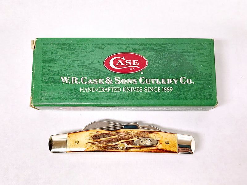 New 2002 Case XX 6.54052 Bone Stag Congress Pocket Knife - Hers and His Treasures