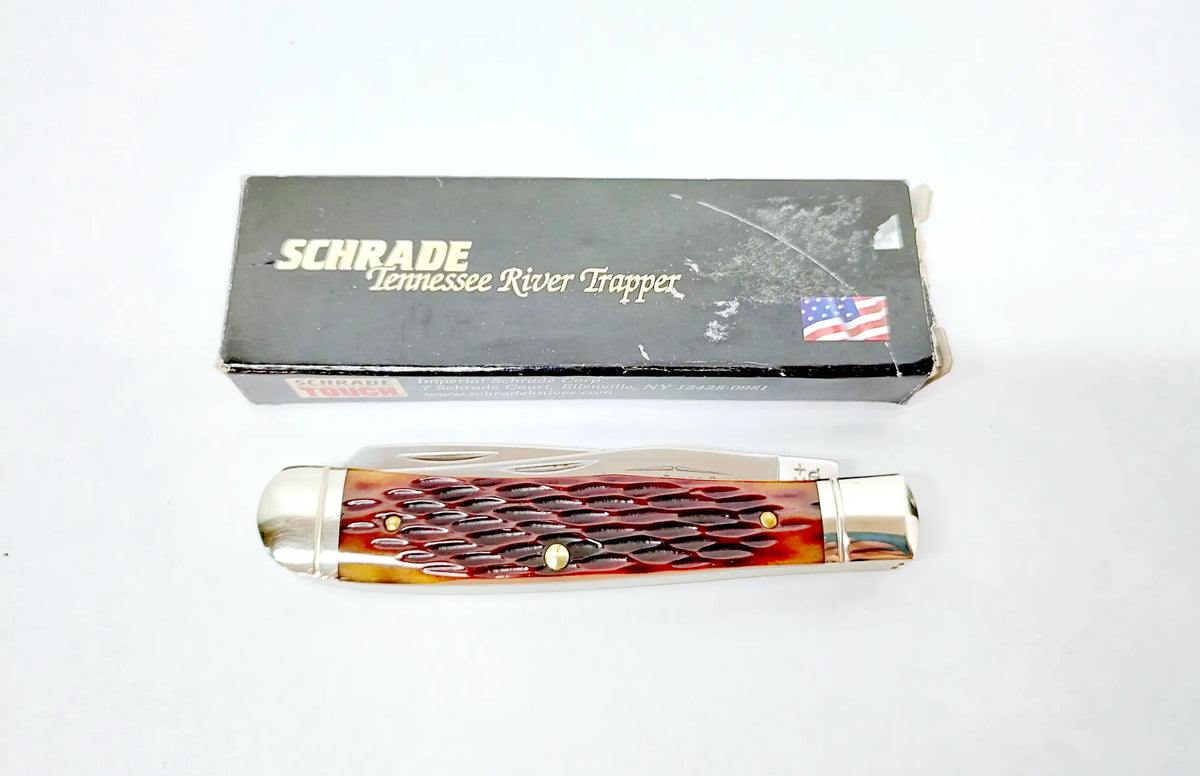 Schrade+ USA TRT96 Tennessee River Trapper Pocket Knife - Hers and His Treasures