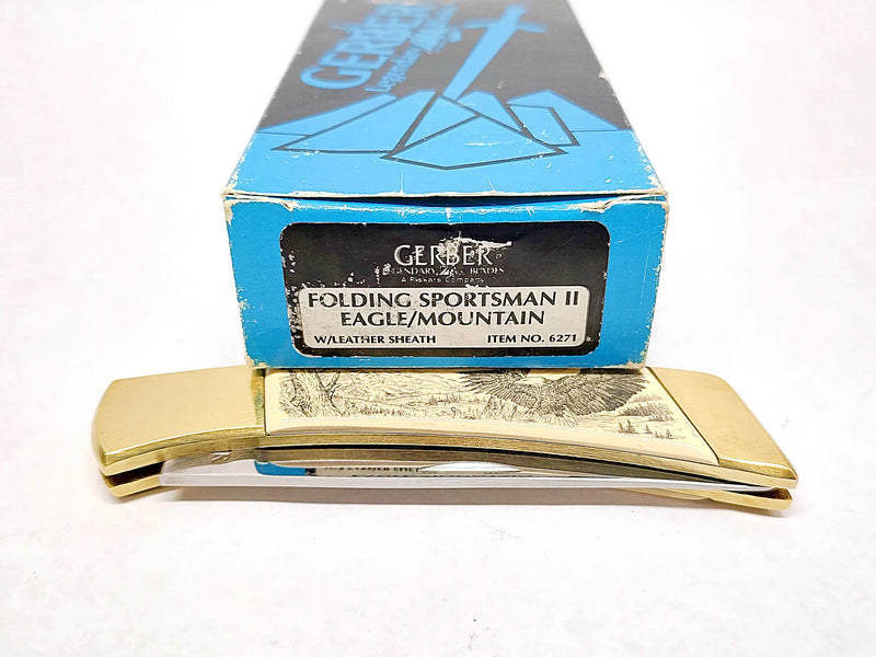 Gerber Sportsman II Eagle Mountain Scrimshaw Pocket Knife - Hers and His Treasures