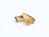 18K Gold White and Yellow Gold Textured Brooch Pin - Hers and His Treasures