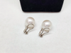 14K White Gold 10mm Pearl Clip-On Earrings - Hers and His Treasures