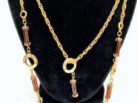 1975 Sarah Coventry Emberwood Chain Link 32" Necklace - Hers and His Treasures