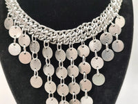 1971 Sarah Coventry Pyramid Treasure 16" Chain Link Drop Necklace - Hers and His Treasures