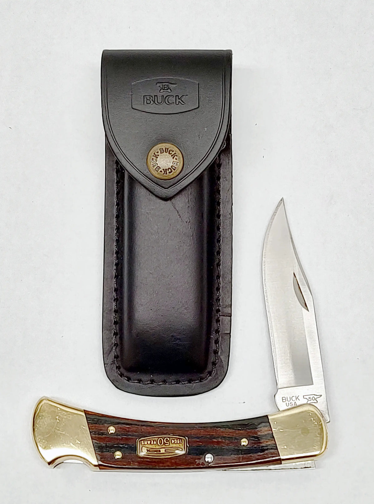 2014 Buck 110 50th Anniversary Pocket Knife with Sheath  - Hers and His Treasures