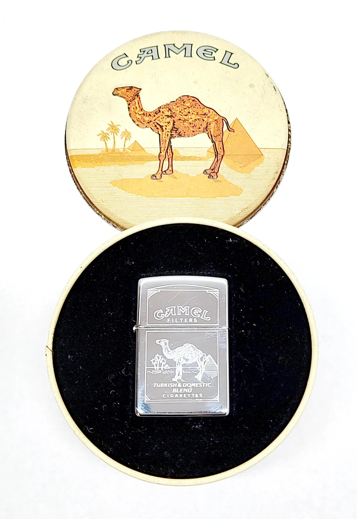 New XI 1995 Camel Filters Turkish Blend High Polished Chrome Zippo Lighter - Hers and His Treasures