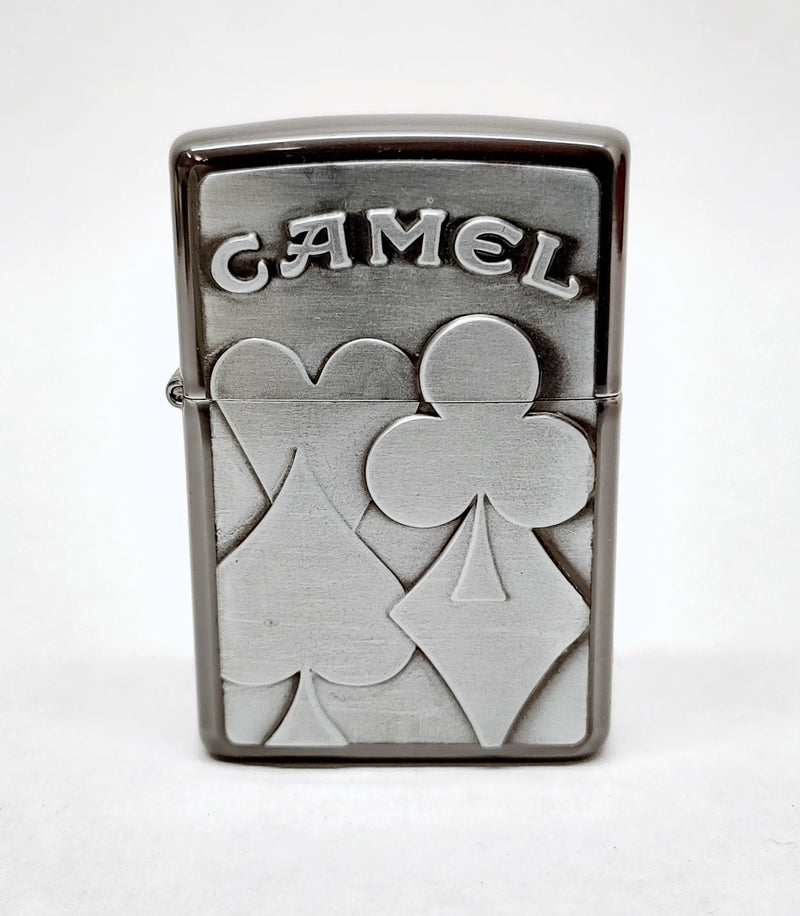 New XII 1996 Camel Poker Suits Midnight Chrome Zippo Lighter - Hers and His Treasures