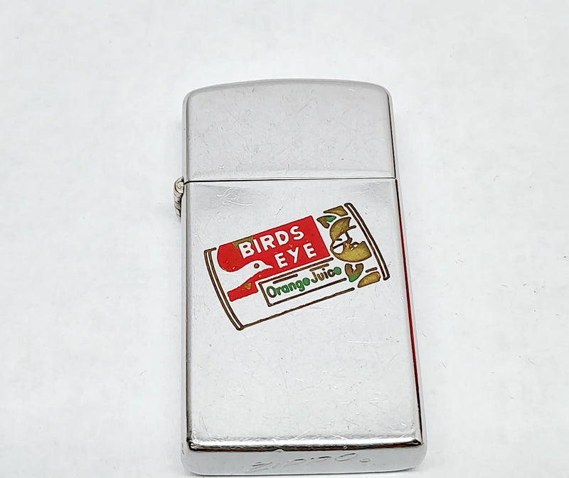1958 Birds Eye Orange Juice Slim Zippo Lighter - Hers and His Treasures