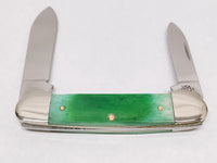 2011 Case XX 62131 Sawn Clover Green Canoe Pocket Knife - Hers and His Treasures