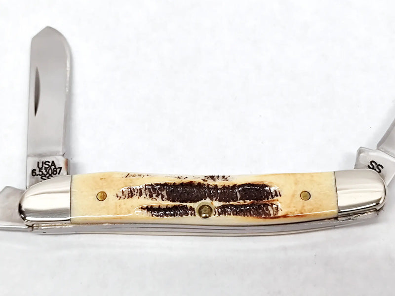 2005 Case XX 6.53087 Bone Stag Stockman Pocket Knife - Hers and His Treasures