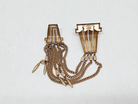 1920-1945 Monet Gold Tone Chatelaine Duet Fur Clip - Hers and His Treasures