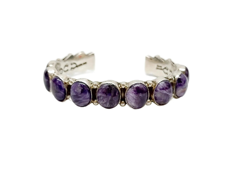 Emma Lincoln Charoite Sterling Silver Cuff Bracelet  - Hers and His Treasures