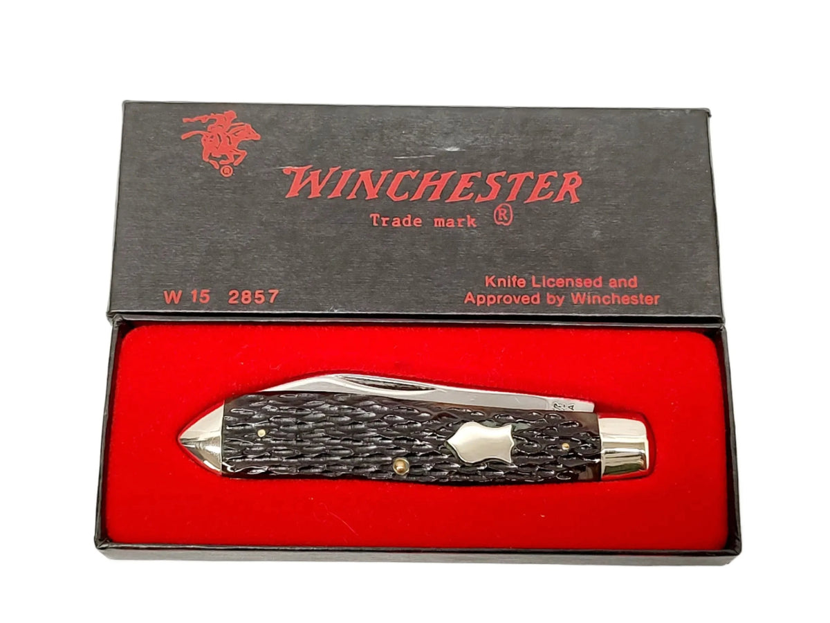 1987 Winchester W15 2857 Bone Teardrop Jack Pocket Knife - Hers and His Treasures