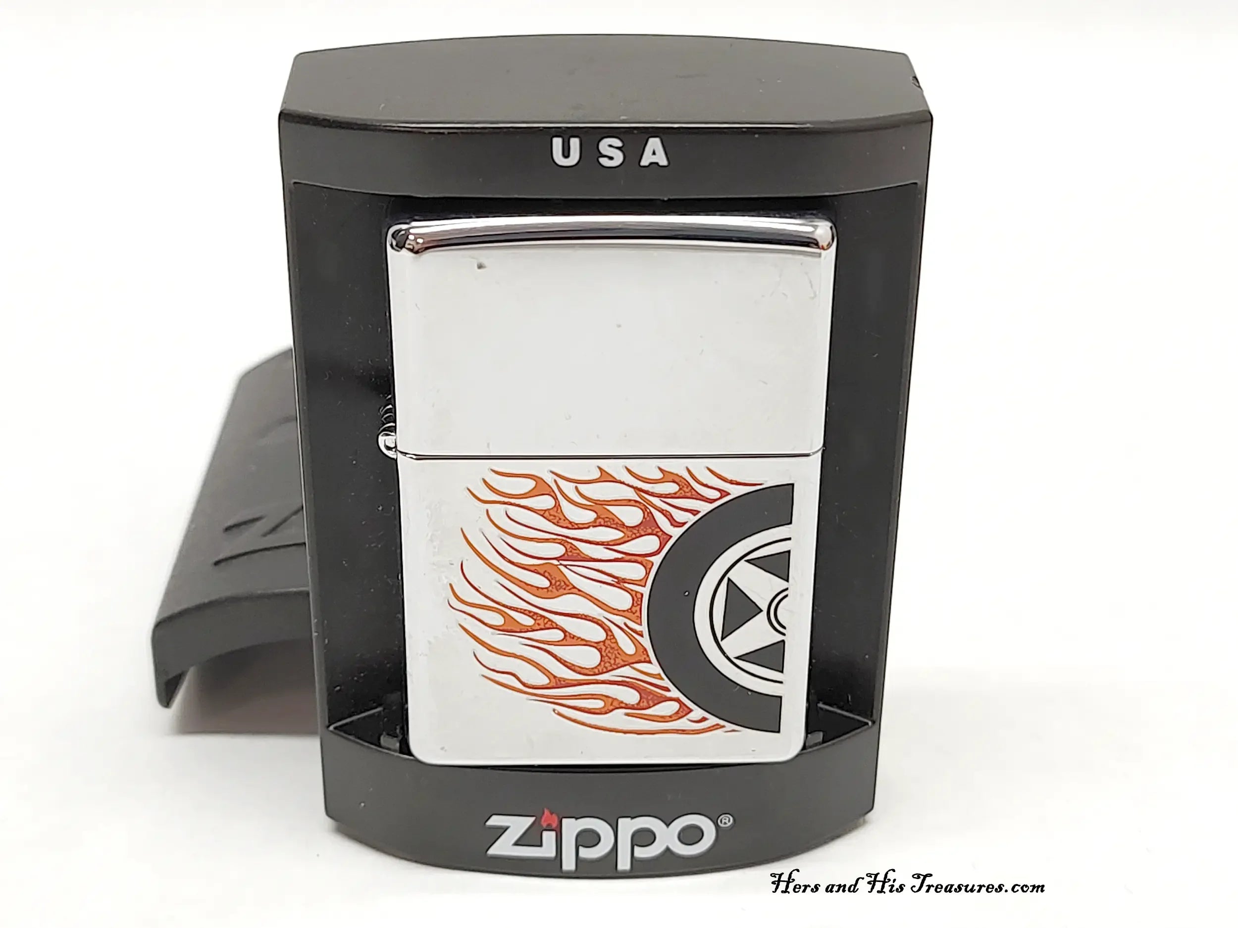 2007 24036 Burning Rubber Chrome Zippo Lighter – Hers and His 2007 24036 Burning Rubber Chrome Zippo Lighter – Hers and His