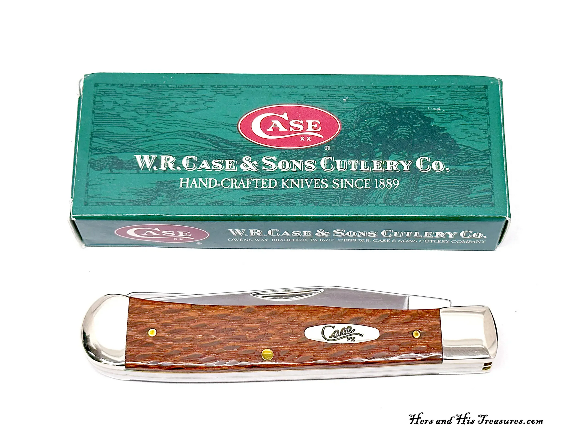 アンティーク　PACIFIC WILDLIFE2006 2006 Case XX 7254 Lace Wood Trapper Pocket Knife – Hers and His
