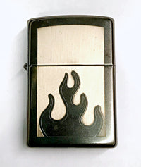 2006 Engulfed 20954 Black Ice Flame Zippo Lighter - Hers and His Treasures