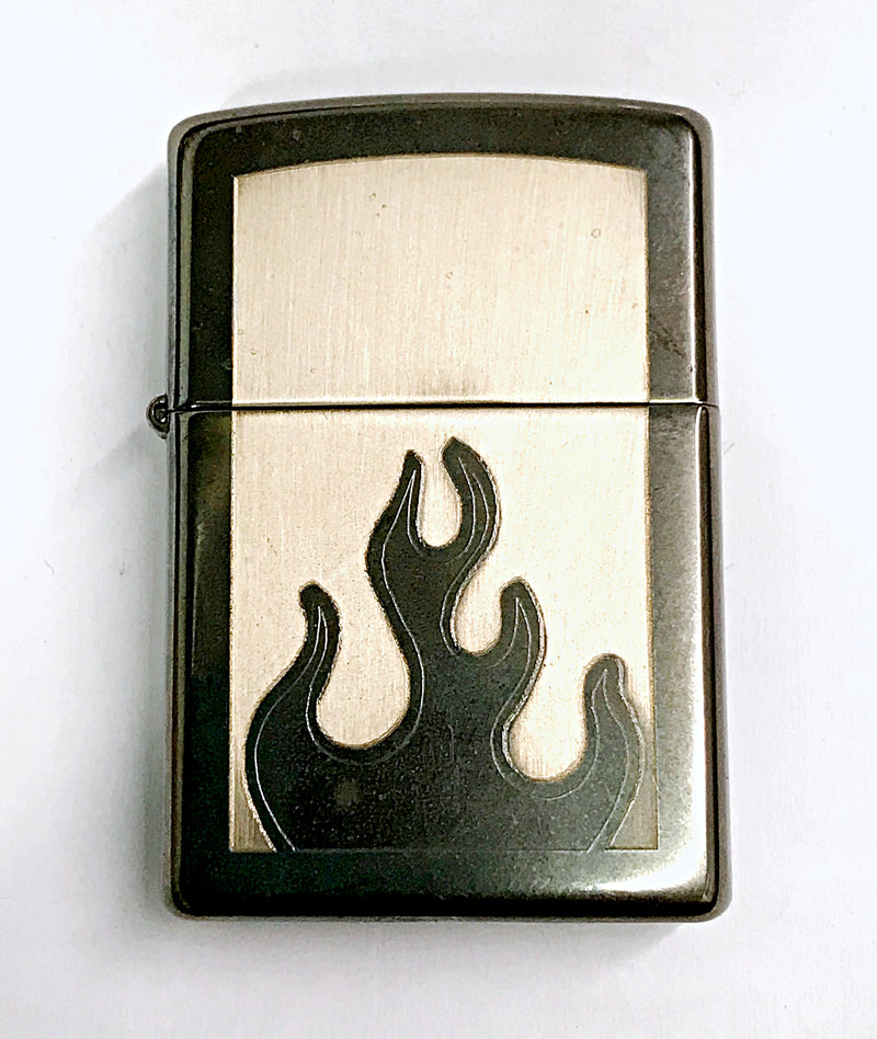 2006 Engulfed 20954 Black Ice Flame Zippo Lighter - Hers and His Treasures