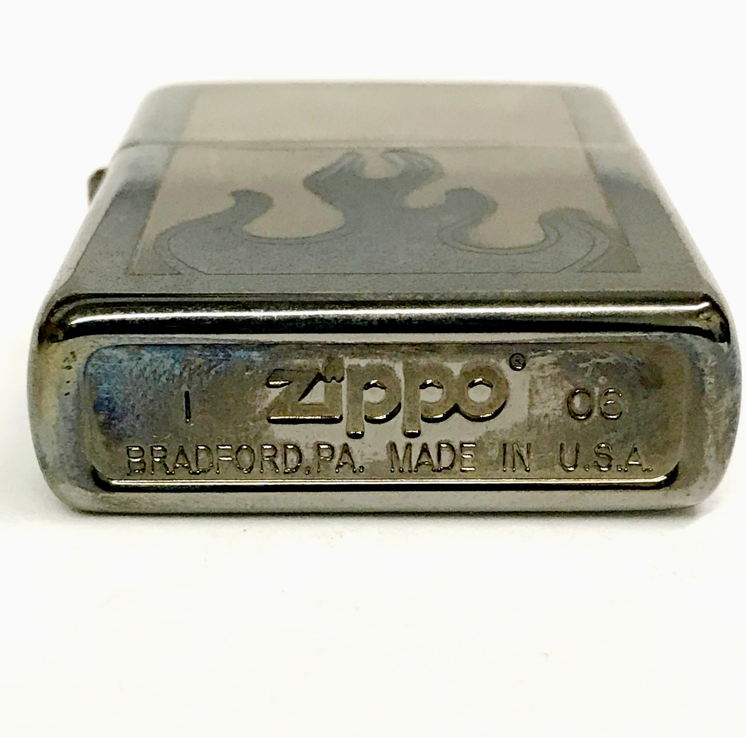 2006 Engulfed 20954 Black Ice Flame Zippo Lighter