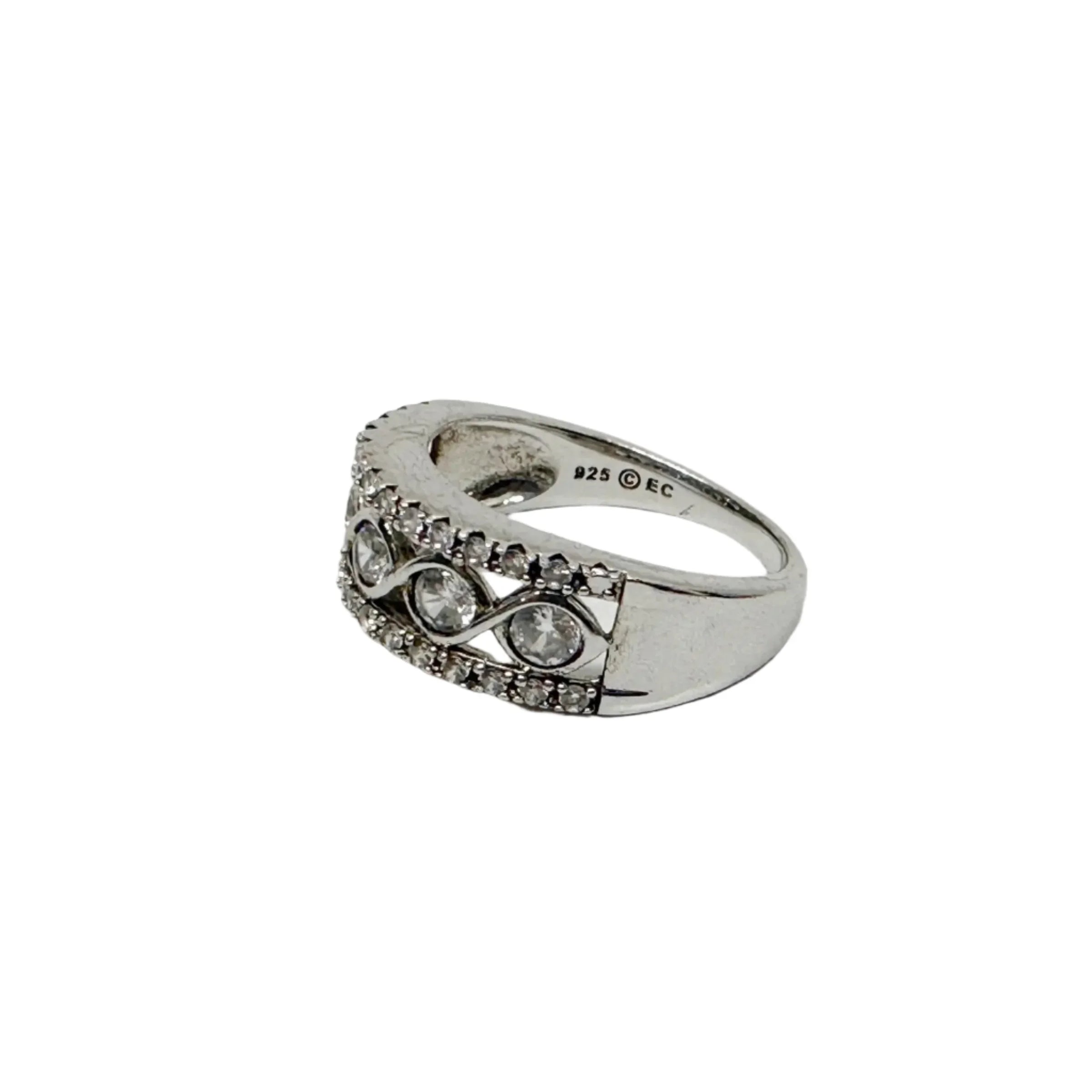 EC Half Eternity .925 Sterling Silver CZ Ring – Hers and His EC Half Eternity .925 Sterling Silver CZ Ring – Hers and His