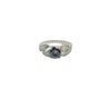 Simulated Opal and CZ Mystic Topaz .925 Sterling Silver Ring