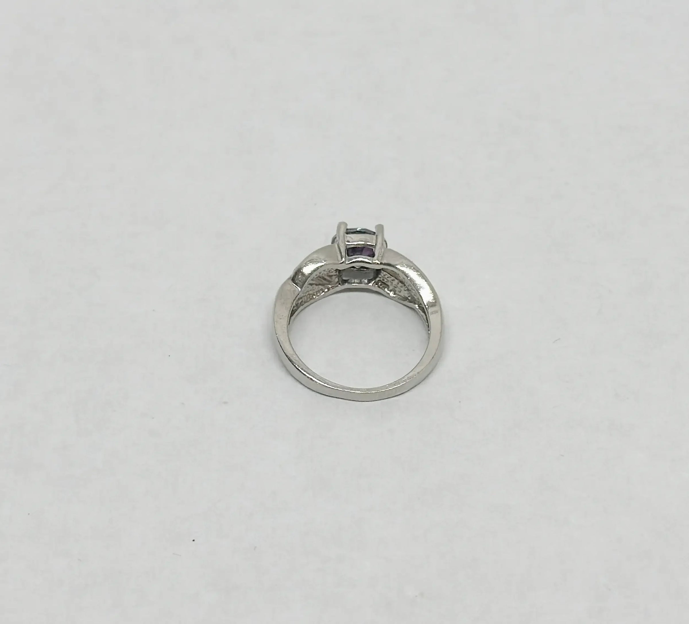 Simulated Opal and CZ Mystic Topaz .925 Sterling Silver Ring