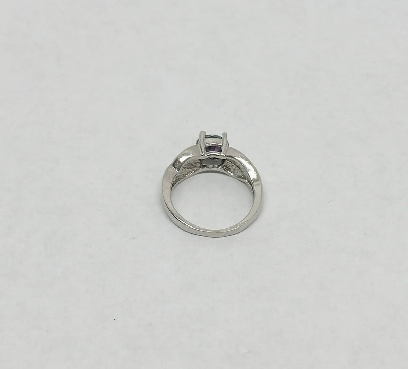 Simulated Opal and CZ Mystic Topaz .925 Sterling Silver Ring