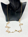Vintage J Crew Pink Bow Gold Tone Necklace - Hers and His Treasures