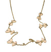 Vintage J Crew Pink Bow Gold Tone Necklace - Hers and His Treasures
