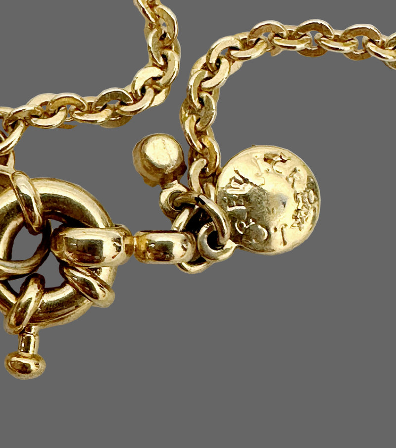 Vintage J Crew Pink Bow Gold Tone Necklace - Hers and His Treasures