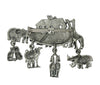 JJ Jonette Noah's Ark Pewter Brooch with Dangling Animal Charms - Hers and His Treasures