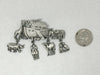 JJ Jonette Noah's Ark Pewter Brooch with Dangling Animal Charms - Hers and His Treasures