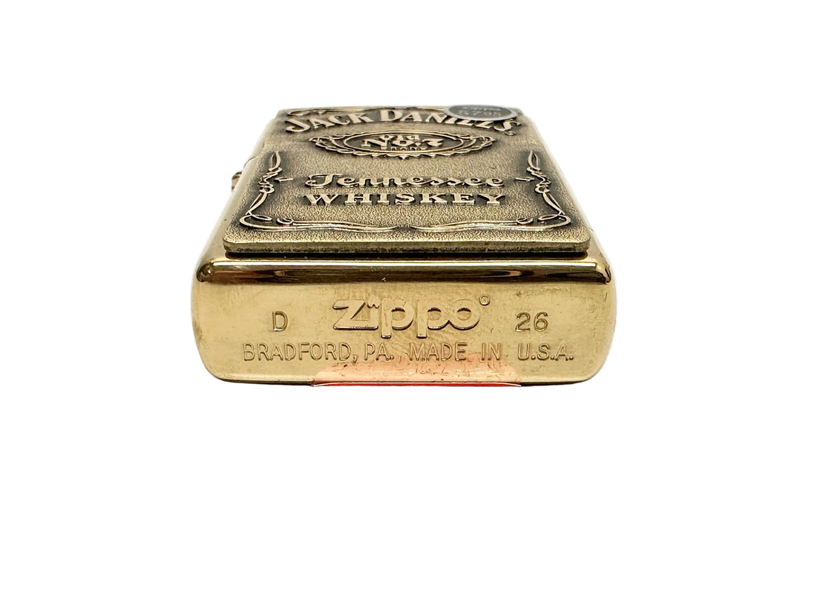 2026 Jack Daniel's Label Brass Emblem Zippo Lighter - Hers and His Treasures