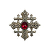 Jerusalem Crusaders Cross 900 Silver Brooch Pendant - Hers and His Treasures