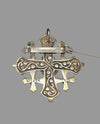 Jerusalem Crusaders Cross 900 Silver Brooch Pendant - Hers and His Treasures