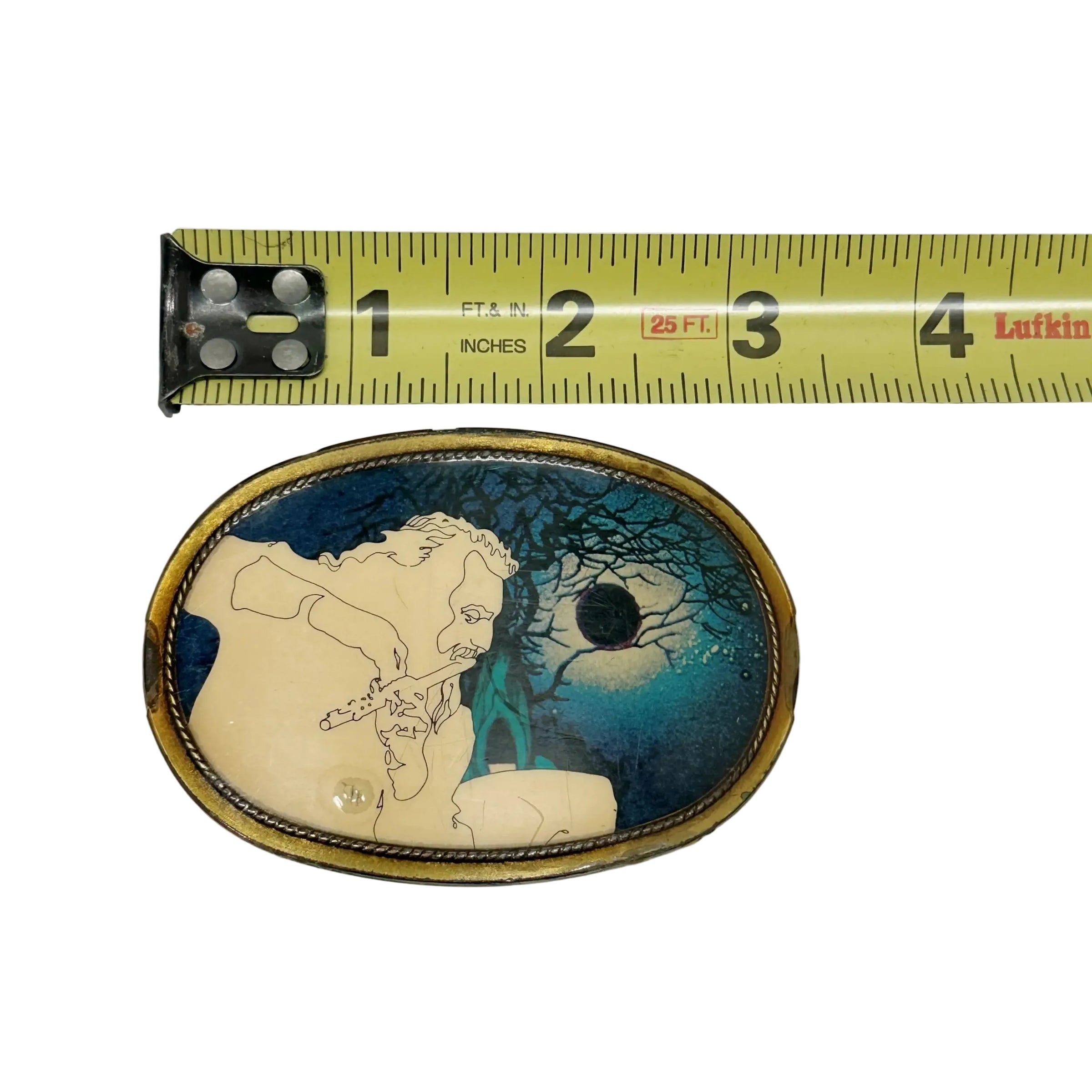 1977 Jethro Tull Pacifica Brass Belt Buckle - Hers and His Treasures