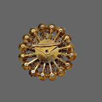 Juliana D&E Amethyst Purple AB Rhinestone Gold Tone Brooch - Hers and His Treasures