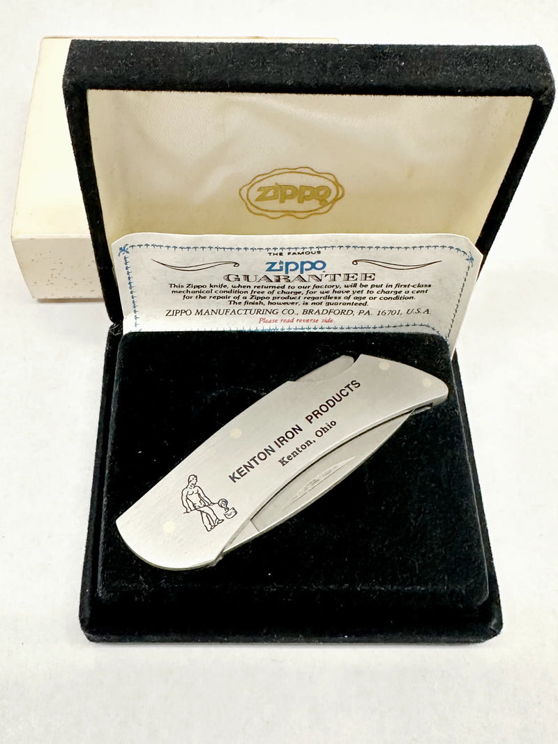 Kenton, OH Iron Products Stainless Steel Zippo Pocket Knife - Hers and His Treasures