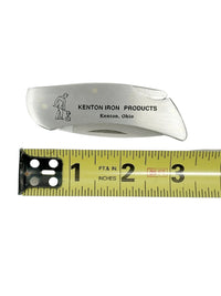 Kenton, OH Iron Products Stainless Steel Zippo Pocket Knife - Hers and His Treasures