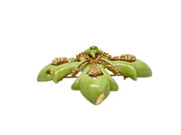 Vintage LISNER Green Enamel Maltese Cross Brooch Pin - Hers and His Treasures