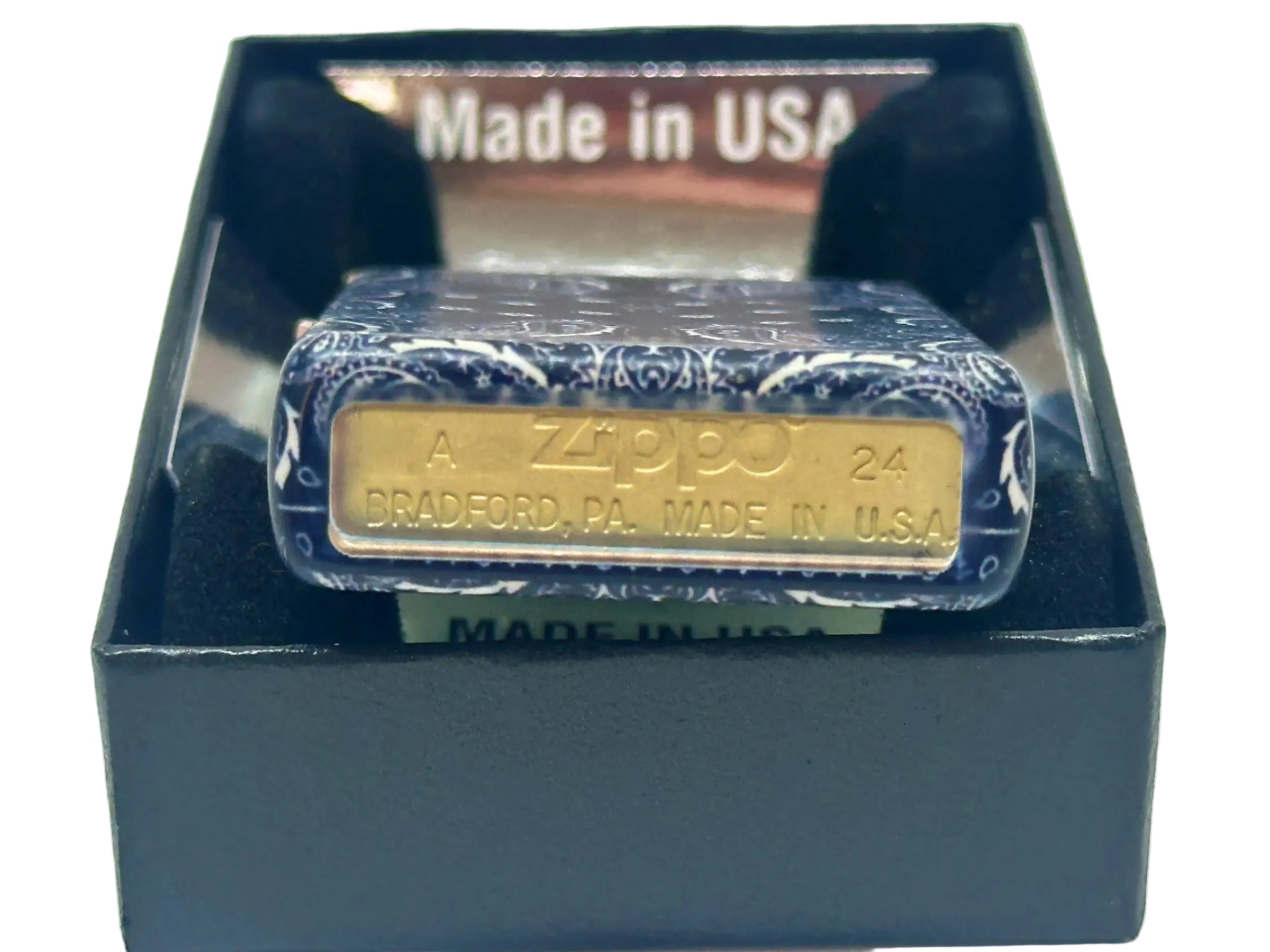 2024 Marlboro 70th Anniversary Altria Navy Bandana Design Zippo Lighter - Hers and His Treasures