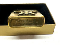 1991 VII Brass Marlboro Longhorn Steer on Star Zippo Lighter - Hers and His Treasures