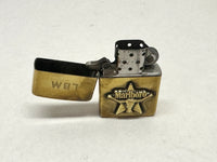 1991 VII Brass Marlboro Longhorn Steer on Star Zippo Lighter - Hers and His Treasures