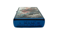 2025 Mazzi Cloud Dragon Design 486686 High Blue Polished Zippo Lighter - Hers and His Treasures