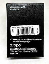 2025 Mazzi Freedom Watch American Flag and Eagle 24764 Zippo Lighter - Hers and His Treasures