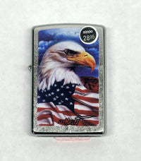 2025 Mazzi Freedom Watch American Flag and Eagle 24764 Zippo Lighter - Hers and His Treasures