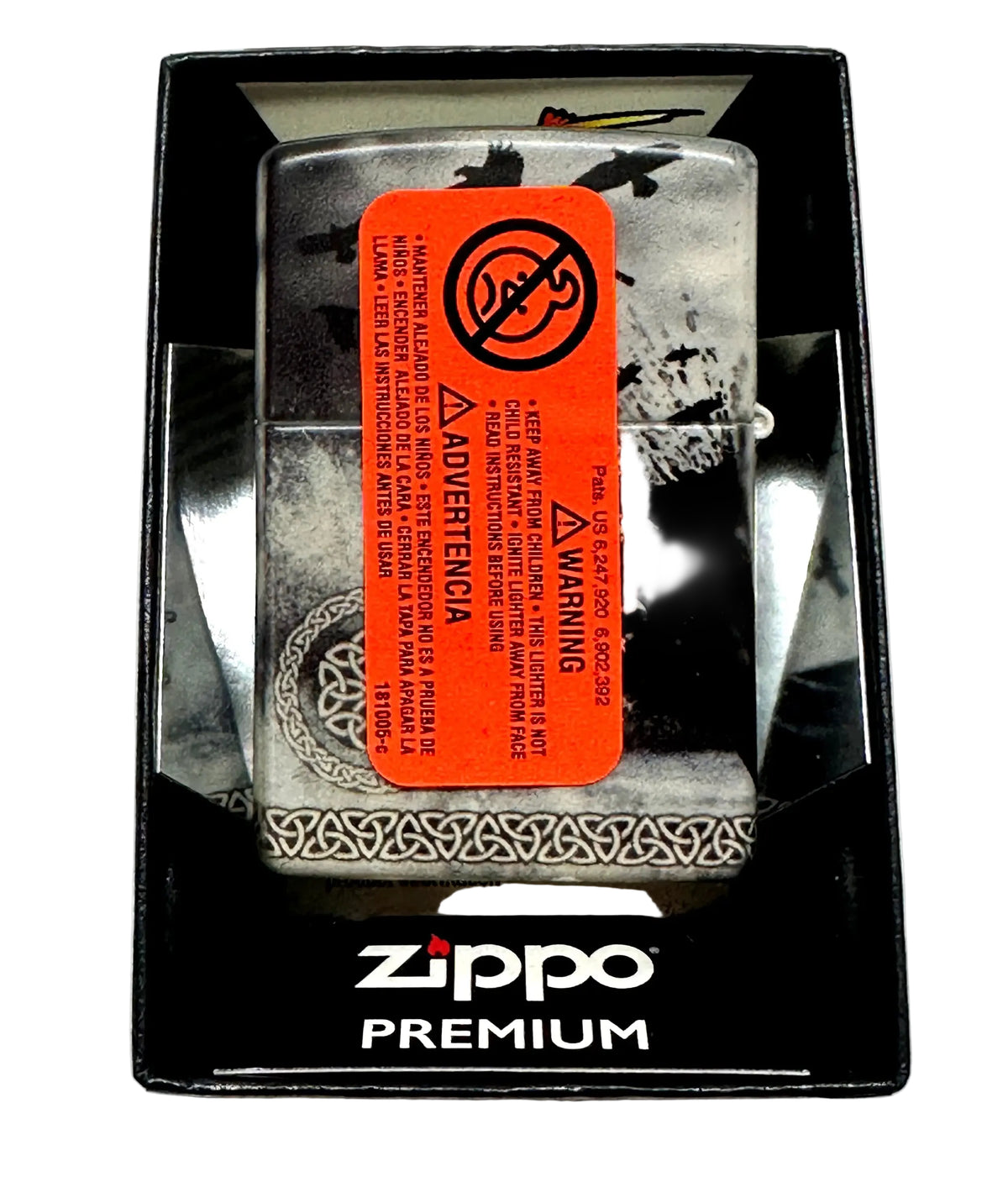 2023 MAZZI Raven Commander Design 48969 Zippo Premium Lighter - Hers and His Treasures