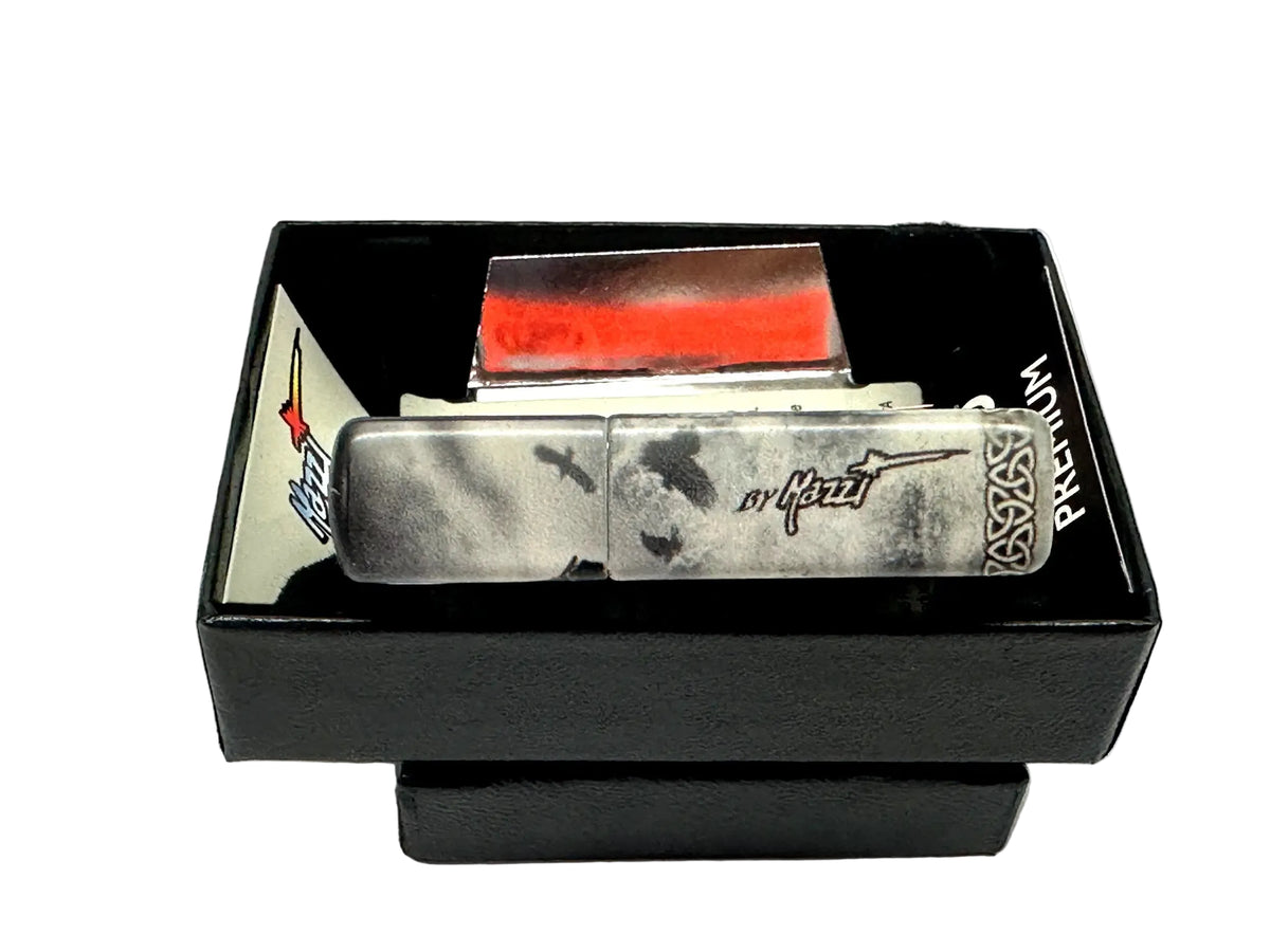 2023 MAZZI Raven Commander Design 48969 Zippo Premium Lighter - Hers and His Treasures
