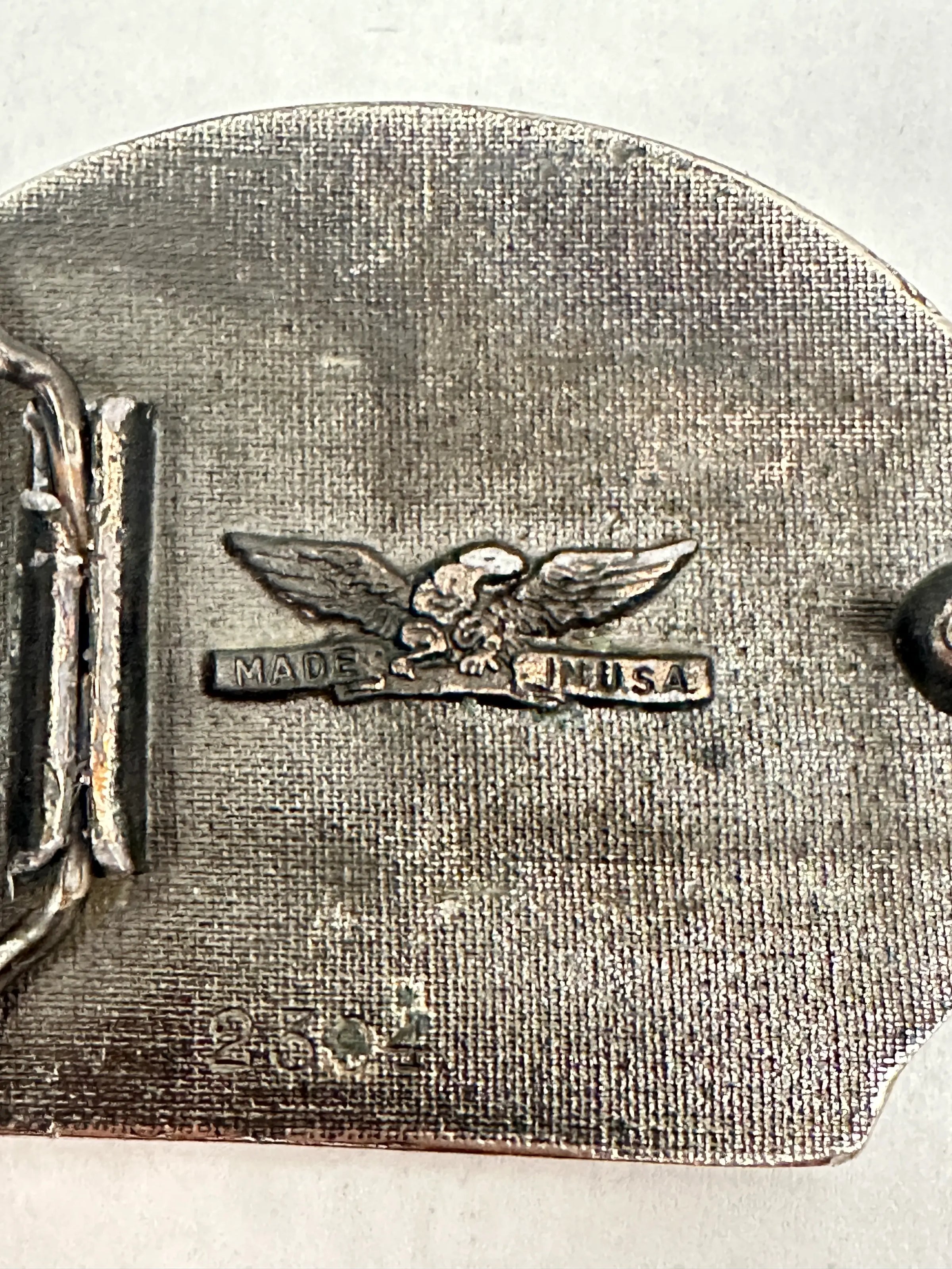 Hi-Performance MECHANIC Pewter and Enamel Belt Buckle - Hers and His Treasures