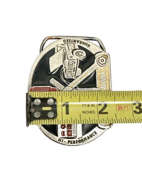 Hi-Performance MECHANIC Pewter and Enamel Belt Buckle - Hers and His Treasures