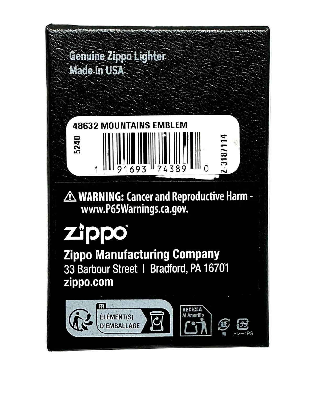 2025 Mountains Emblem 48632 Zippo Lighter - Hers and His Treasures